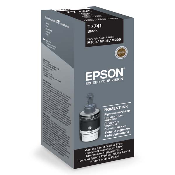 Tinta Epson C13T77414A, T7741 Pigment Black ink bottle 140ml, Page yield 6000 pa