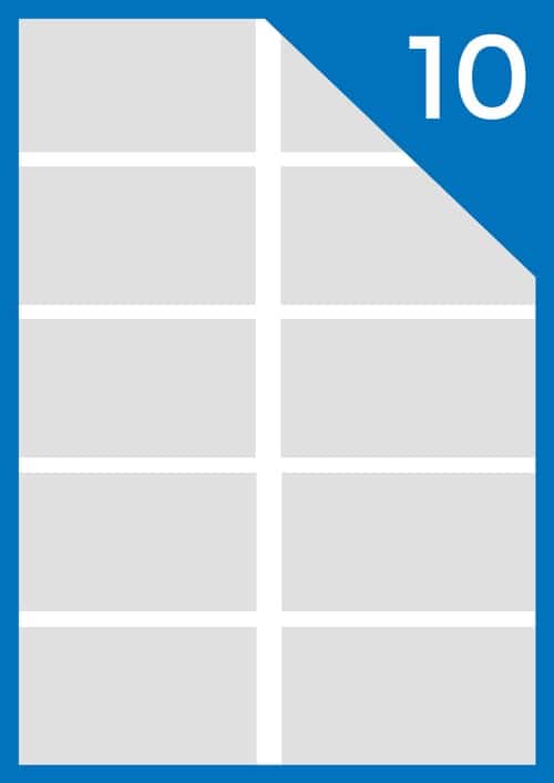 ETIKETE A4 105 x 57 mm,10-1, 10 na listu, pakiranje 100 listova