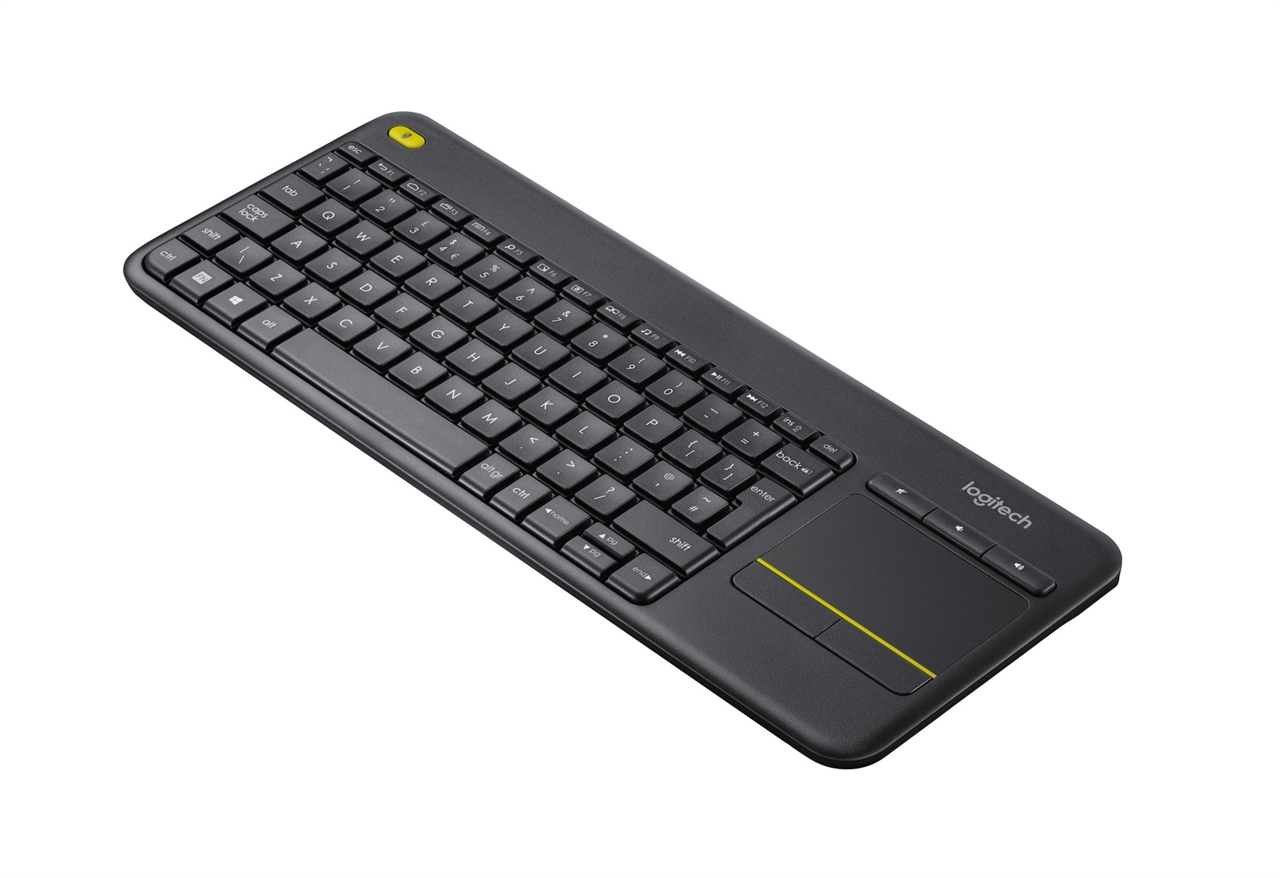 Tipkovnica Logitech K400+, bežična s dodirom, crna