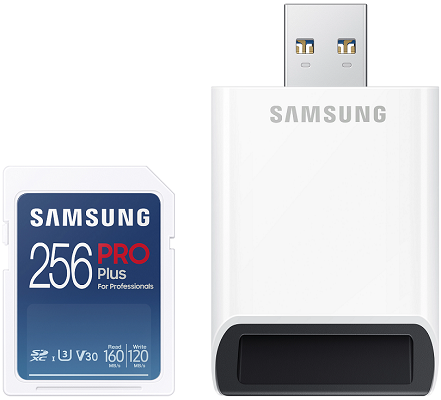 Memorijska kartica SAMSUNG PRO PLUS SDXC 256GB + SDXC card reader (USB)