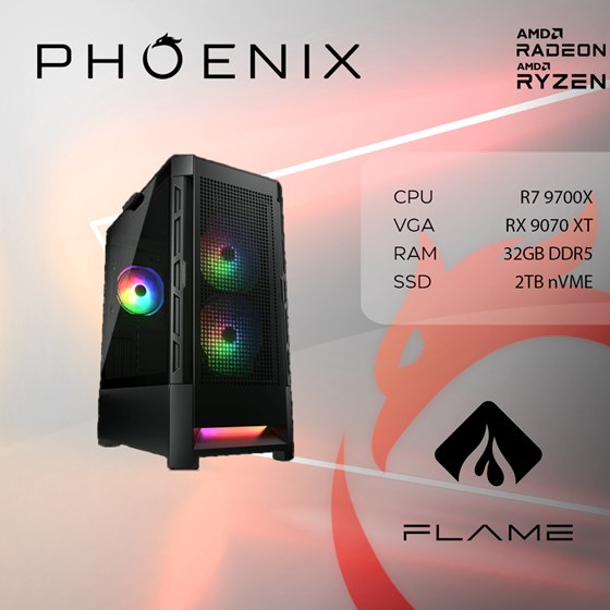 Stolno računalo Fenix 507 AMD Ryzen 7 9700X,32GB DDR5,RX9070 XT 16GB,750W 80+